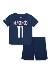 Fotbalové Dres Paris Saint-Germain Marco Asensio #11 Dětské Domácí Oblečení 2023-24 Krátký Rukáv (+ trenýrky)